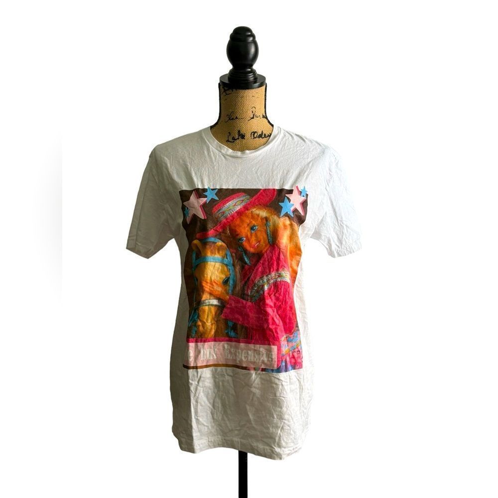 Barbie Cute But Expensive White T-shirt NWOT Size Large  8 0369